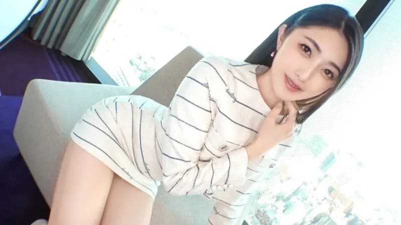 SIRO-5503 "【Superbly Stylish Internet Announcer!】A beautiful woman in a white outfit screams out loud in pleasure for the first time in over a year! "I don't have a boyfriend or a sex friend..." she says, as she unleashes her desires a